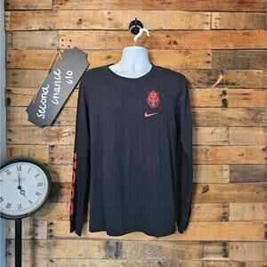 Nike men's black long sleeve Arkansas Razorback shirt size M